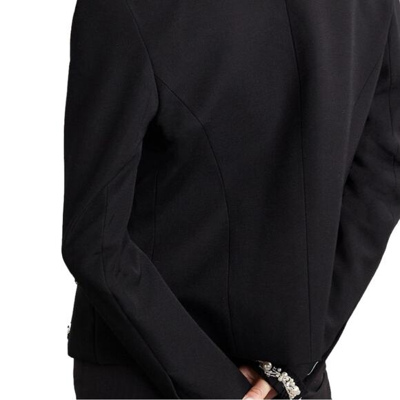 Balmain Embellished tulle trimmed wool and cotton blazer Size 8 Rare - Picture 2 of 11